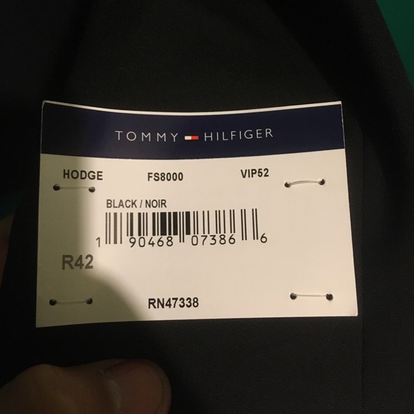 Tommy Hilfiger NWT Blazer Slim Fit 42r Black $325 - Picture 4 of 5